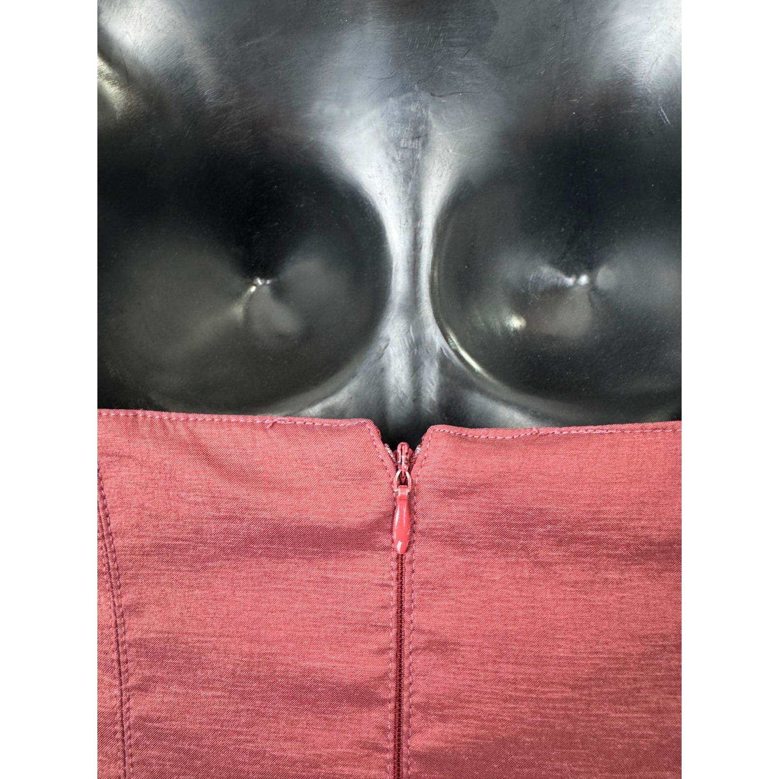 Strapless Burgundy Maxi Dress - Elegant Evening Gown — image 5 of 8